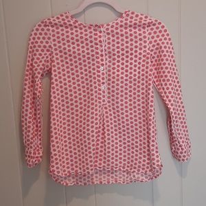 J Crew Crewcuts Pink Polka Dot Top